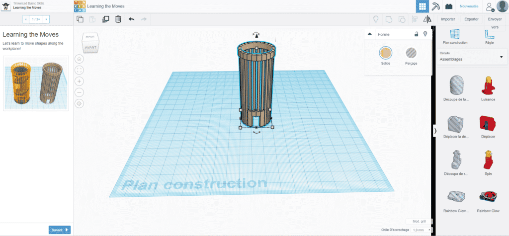 Objet 3d à imprimer fait avec Thinkercad