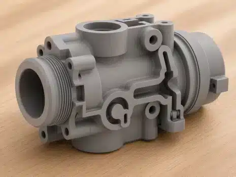 Pièce de précision imprimée en 3D SLA (résine) dans l'atelier Abeille 3D